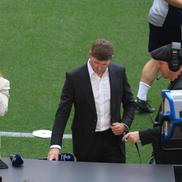 Laura Woods și Steven Gerrard la PSG - Arsenal / FOTO: Ionuț Iordache (GSP.ro)