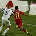 Momentul în care Dima îl împinge pe Moruțan // Sursă foto: captură Telekom Sport