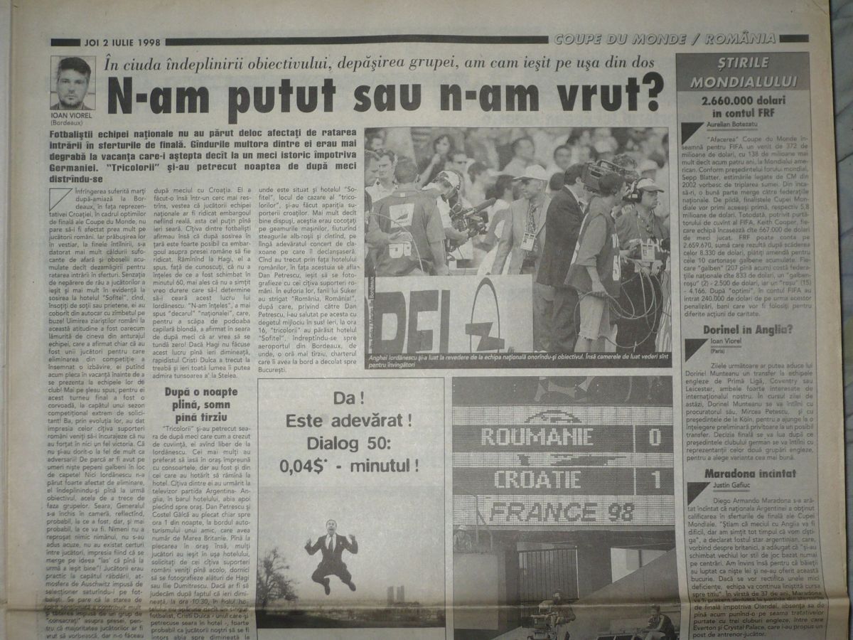 24 de ani de la ultimul meci al României la Mondiale » „Ori luăm exemplul Ungariei, ori adio fotbal!”