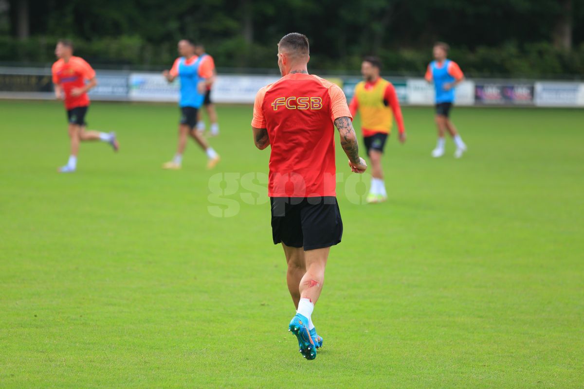 FCSB, on fire! Fotbalistul care a fost în rol de Gladiator și a jucat plin de sânge la un antrenament cu scântei!