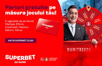 Cardul de beneficii Superbet Club îți aduce Pariuri Gratuite în agențiile de pe litoral! Pentru o vacanță frumoasă la mare!