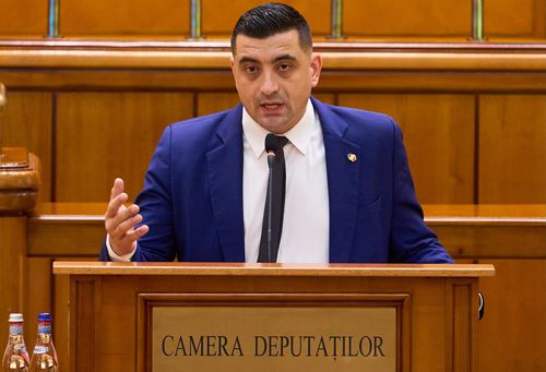 George Simion, în plenul Parlamentului