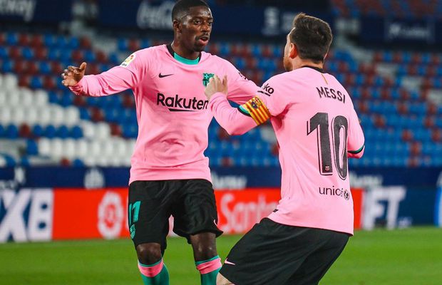 L-a bătut și apoi l-a dezbrăcat! Dembele i-a luat inclusiv ghetele lui Lionel Messi și s-a lăudat pe internet