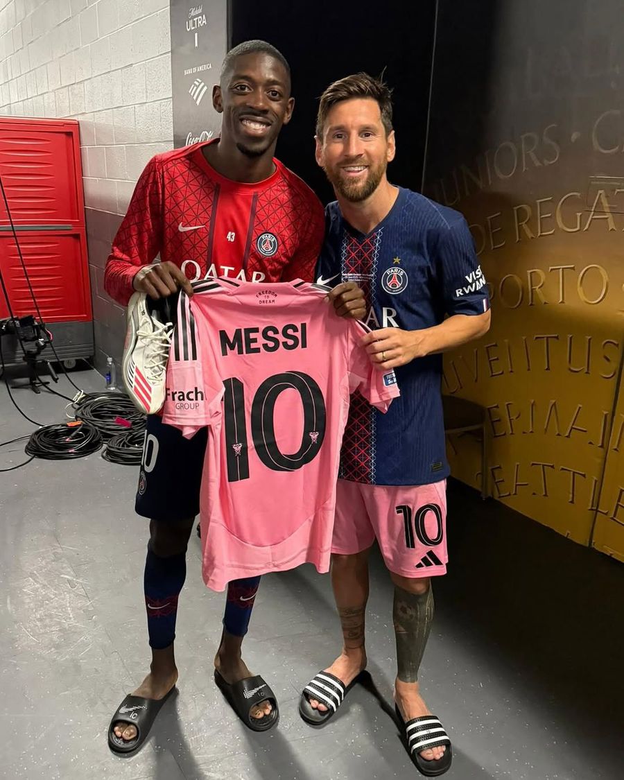 L-a bătut și apoi l-a dezbrăcat! Dembele i-a luat inclusiv ghetele lui Lionel Messi și s-a lăudat pe internet