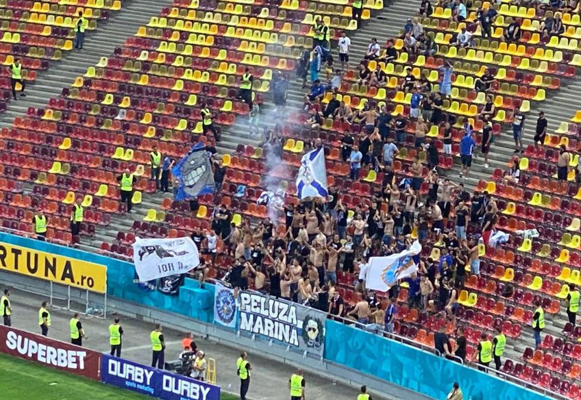 Cei 200 de fani constănțeni prezenți pe Arena Națională la meciul cu Rapid au creat mai multe incidente.