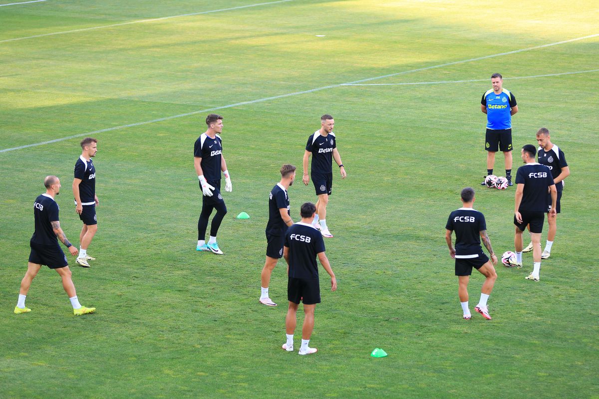 Antrenament FCSB înaintea returului cu M. Tel Aviv