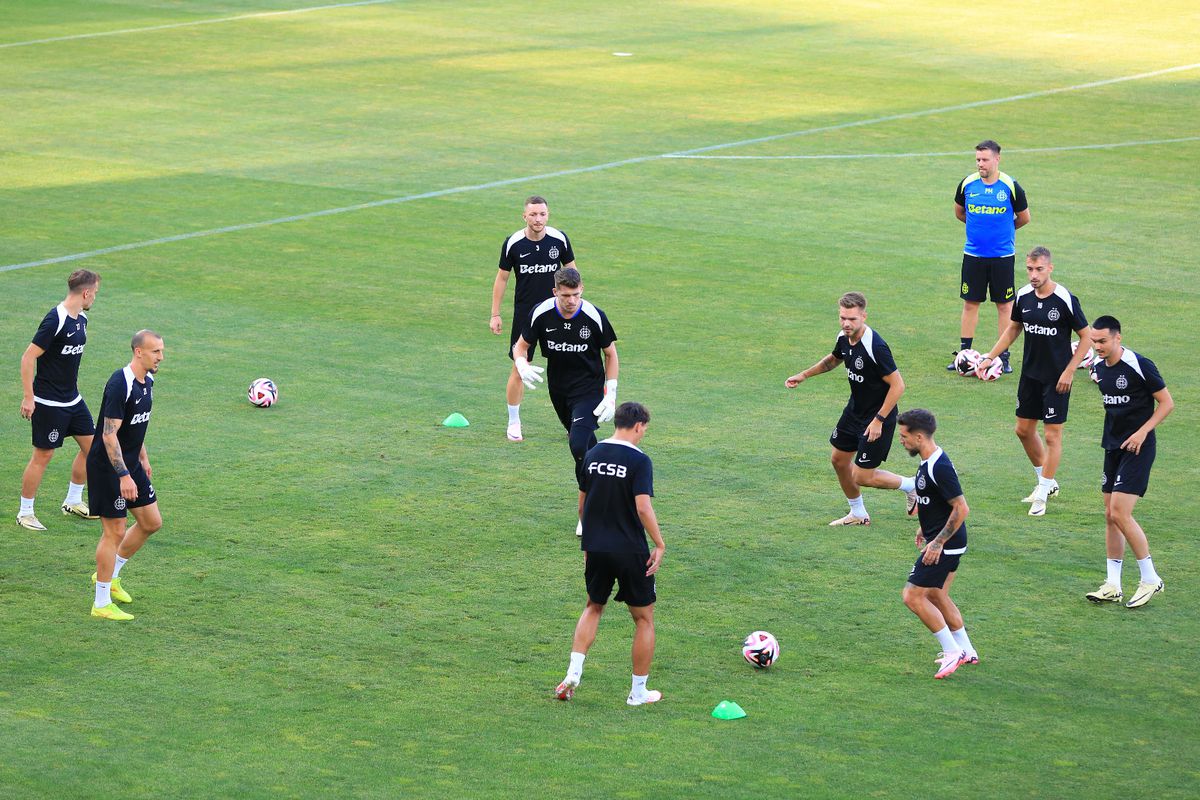 Antrenament FCSB înaintea returului cu M. Tel Aviv