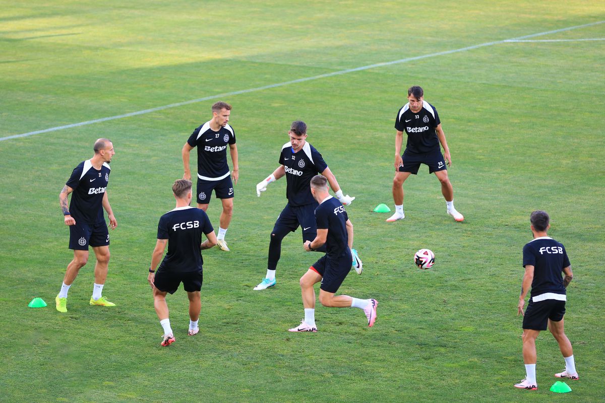 Antrenament FCSB înaintea returului cu M. Tel Aviv