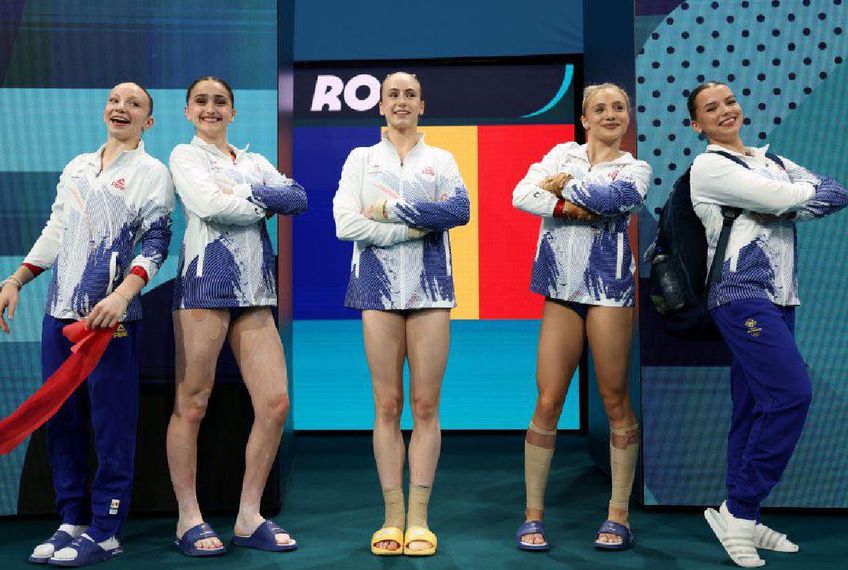 Echipa feminină de gimnastică artistică a României s-a clasat pe locul 7 / Sursă foto: Facebook@ Federația Română de Gimnastică