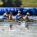 Canotorii din barca de 4 rame, Ștefan Berariu, Sergiu Bejan, Andrei Mândrilă și Ciprian Tudosă, la JO 2024 Foto: COSR