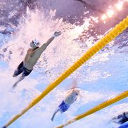 David Popovici, în semifinala probei de la 100 m liber. FOTO: Getty Images