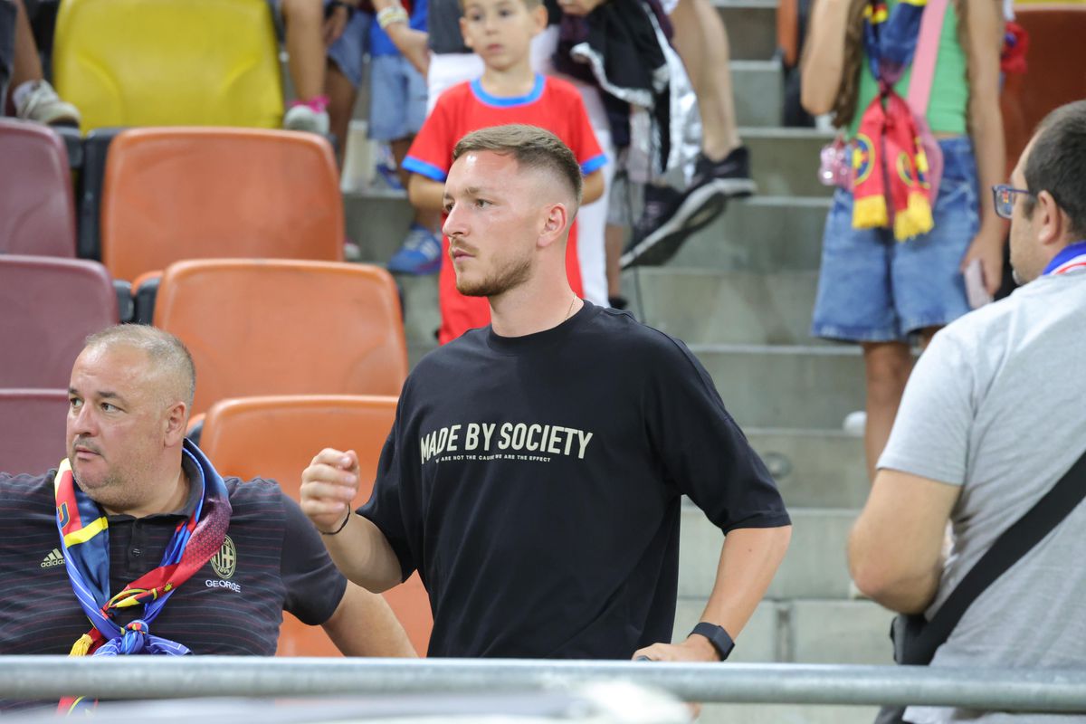 Ionuț Panțîru, „bodyguard” pe Arena Națională » Scandal în tribune după FCSB - Shkendija