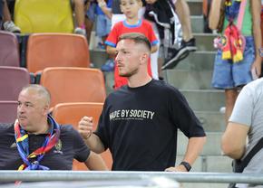 Ionuț Panțîru, „bodyguard” pe Arena Națională » Scandal în tribune după FCSB - Shkendija