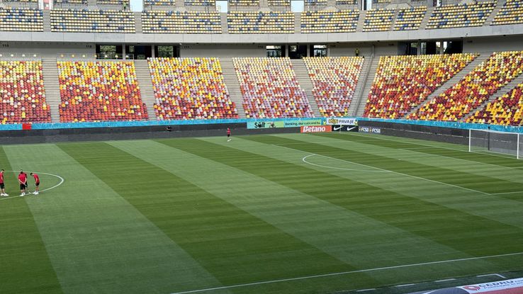 FCSB - Shkendija se joacă pe un gazon impecabil. Foto: Andrei Crăițoiu (GSP.RO)