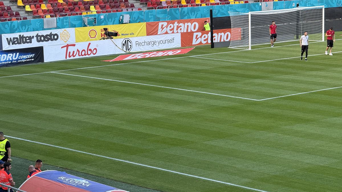 FCSB - Shkendija se joacă pe un gazon impecabil! Imagini de la Arena Națională, înaintea meciului capital de calificare