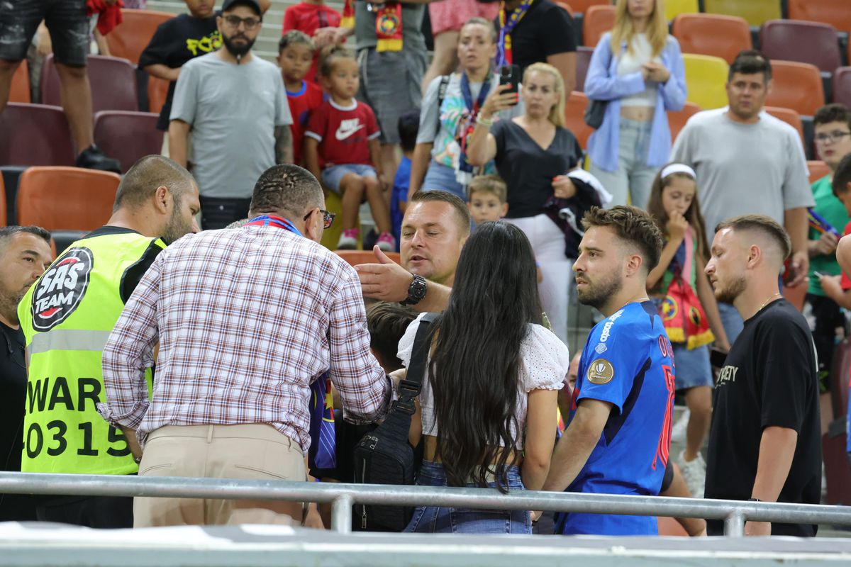 Ionuț Panțîru, „bodyguard” pe Arena Națională » Scandal în tribune după FCSB - Shkendija