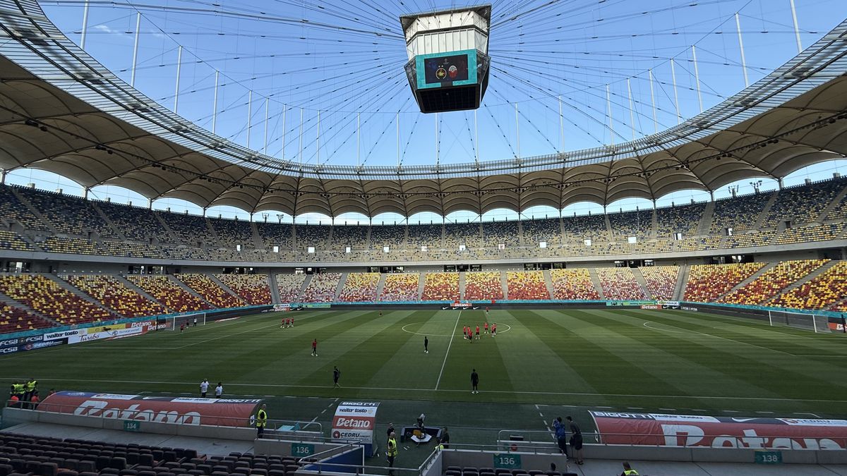 FCSB - Shkendija se joacă pe un gazon impecabil! Imagini de la Arena Națională, înaintea meciului capital de calificare