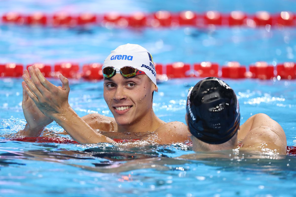 David Popovici, în semifinala probei de la 100 m liber