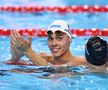 David Popovici, în semifinala probei de la 100 m liber. FOTO: Getty Images