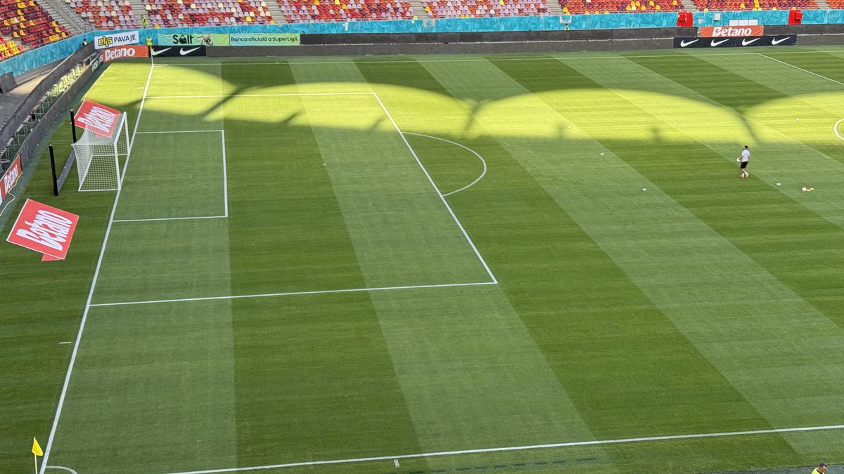 FCSB - Shkendija se joacă pe un gazon impecabil! Imagini de la Arena Națională, înaintea meciului capital de calificare