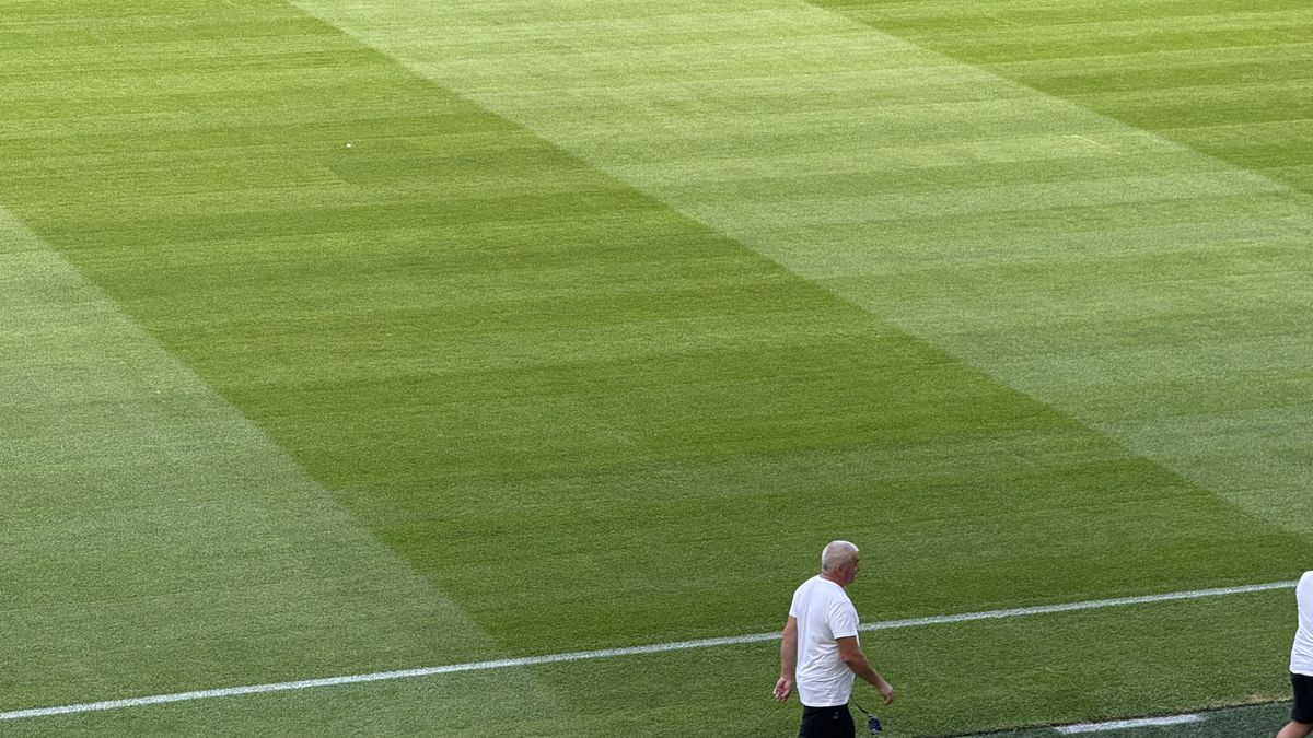 FCSB - Shkendija se joacă pe un gazon impecabil! Imagini de la Arena Națională, înaintea meciului capital de calificare