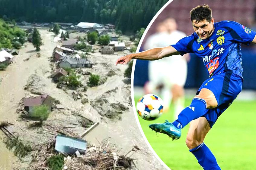 Marius Antoche, fundașul Unirii Slobozia. Fotomontaj: Imago Images