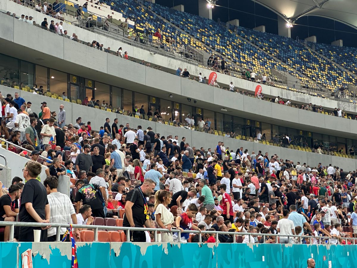 Imagini din finalul meciului FCSB - Shkendija