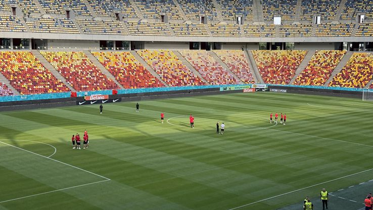 FCSB - Shkendija se joacă pe un gazon impecabil. Foto: Andrei Crăițoiu (GSP.RO)