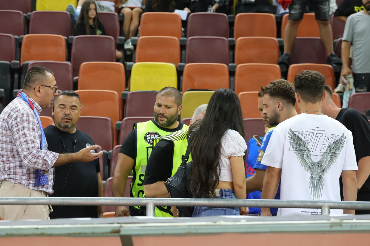 Ionuț Panțîru, „bodyguard” pe Arena Națională » Scandal în tribune după FCSB - Shkendija