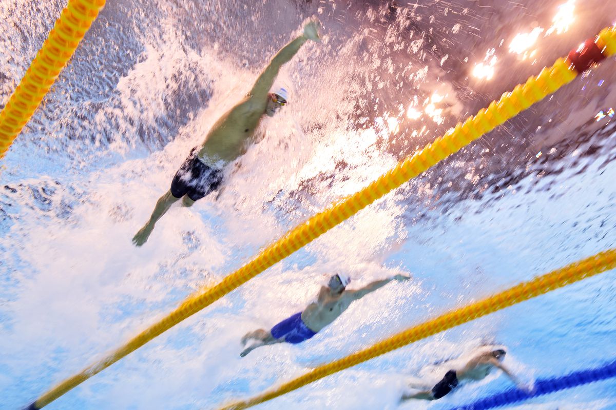 David Popovici, în semifinala probei de la 100 m liber