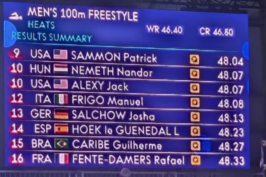 David Popovici s-a calificat în semifinale la 100 metri liber la Campionatele Mondiale de Natație de la Singapore