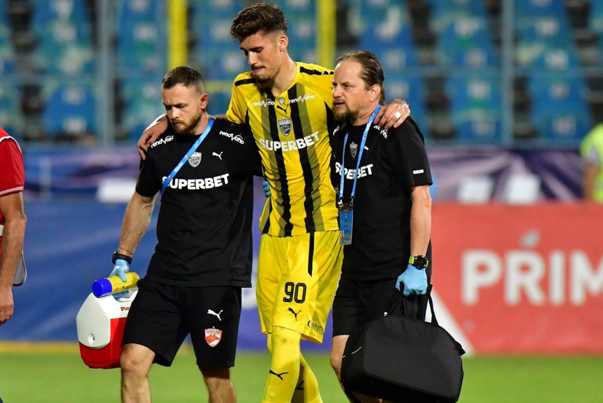 Ultimele vești despre Andrei Mărginean, accidentat în Oțelul - Dinamo