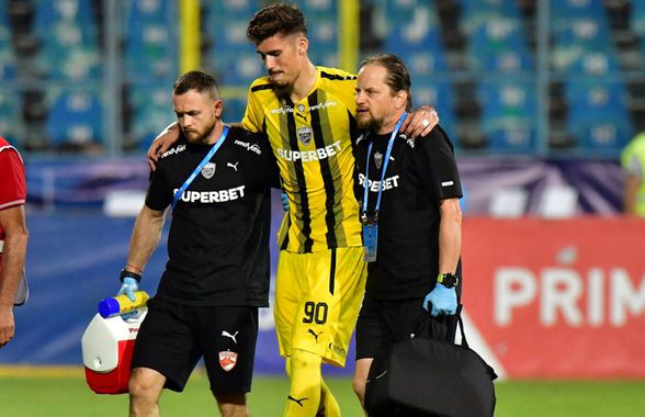 Ultimele vești despre Andrei Mărginean, accidentat în Oțelul - Dinamo