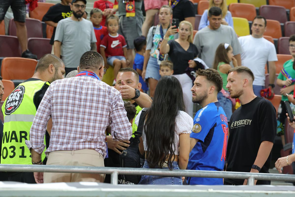 Ionuț Panțîru, „bodyguard” pe Arena Națională » Scandal în tribune după FCSB - Shkendija