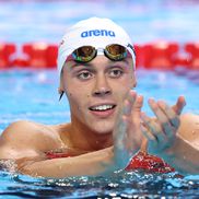David Popovici, în semifinala probei de la 100 m liber. FOTO: Getty Images
