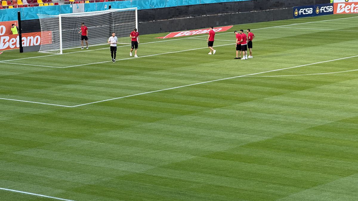 FCSB - Shkendija se joacă pe un gazon impecabil! Imagini de la Arena Națională, înaintea meciului capital de calificare