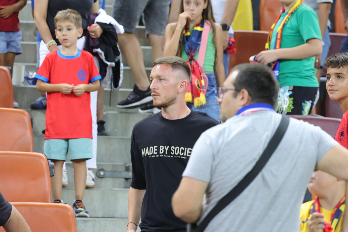 Ionuț Panțîru, „bodyguard” pe Arena Națională » Scandal în tribune după FCSB - Shkendija