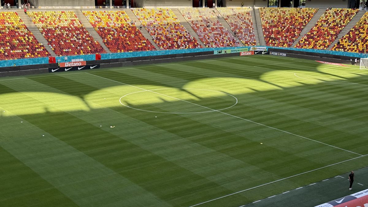 FCSB - Shkendija se joacă pe un gazon impecabil! Imagini de la Arena Națională, înaintea meciului capital de calificare