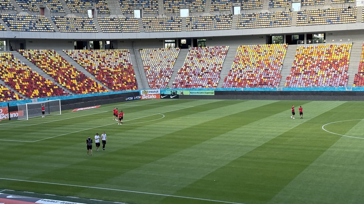 FCSB - Shkendija se joacă pe un gazon impecabil! Imagini de la Arena Națională, înaintea meciului capital de calificare
