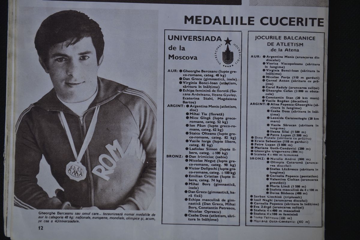 Gheorghe Berceanu, fostul campion olimpic și mondial la lupte greco-romane, a încetat din viață, astăzi, la Slatina
