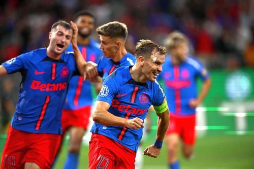 Darius Olaru, după golul decisiv din FCSB - LASK 1-0/ foto Raed Krishan (GSP)