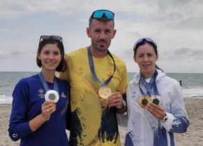Trio strălucitor la malul mării » Medaliații olimpici ai României de la Paris au promovat la Constanța o probă care se află în programul de la Los Angeles 2028