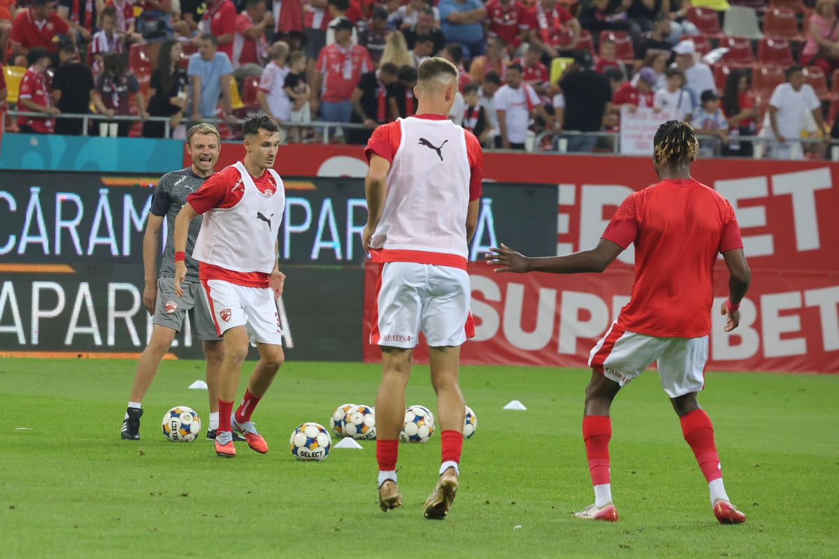 Dinamo - Hermannstadt, imagini de la încălzire