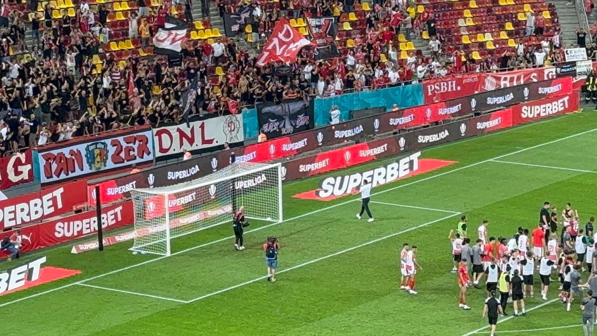 Imagini la finalul partidei Dinamo - Hermannstadt