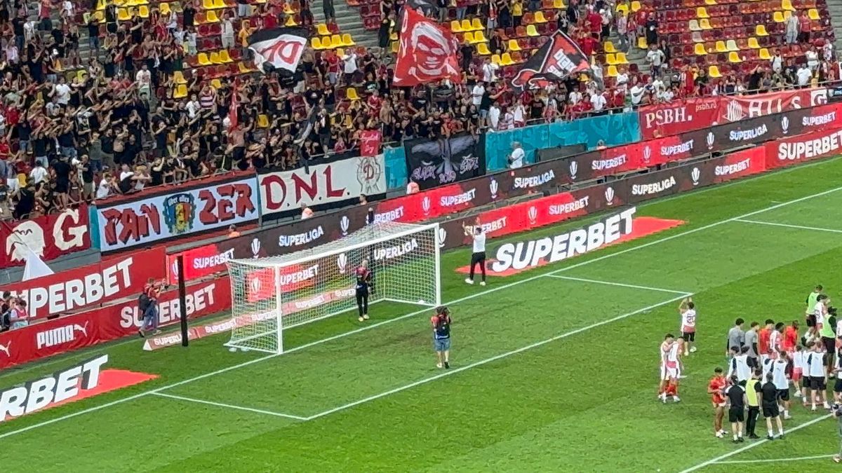 Imagini la finalul partidei Dinamo - Hermannstadt