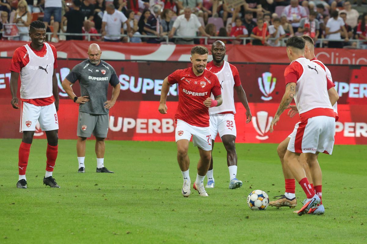 Dinamo - Hermannstadt, imagini de la încălzire