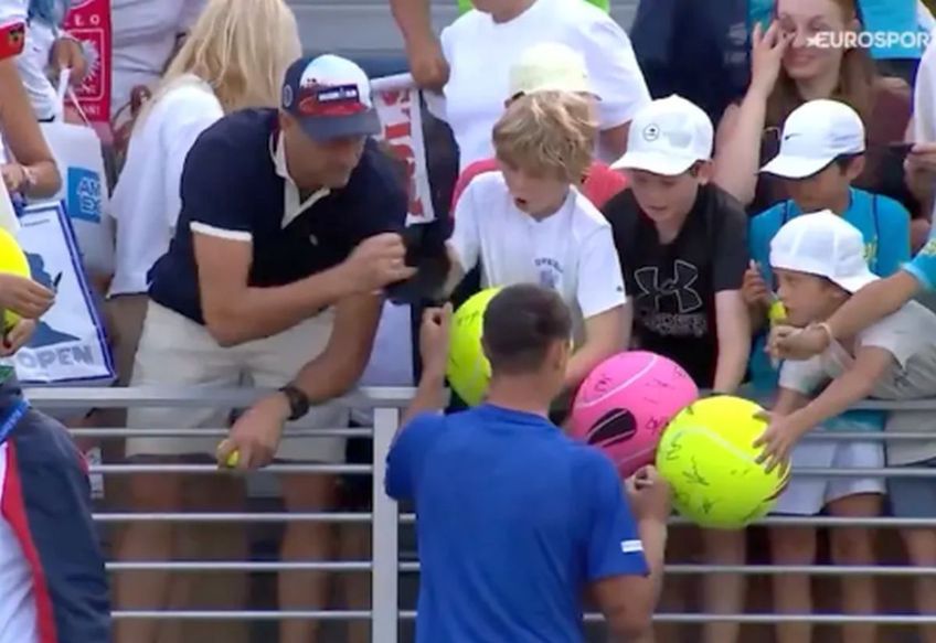 Kamil Majchrzak a devenit, fără voie, subiectul unor imagini virale după meciul său maraton câștigat la US Open / Captură US Open