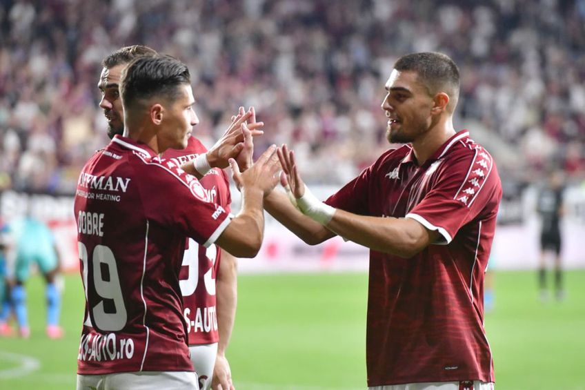 Alex Dobre și Denis Ciobotariu în Rapid - UTA 2-0 / Foto: Cristi Preda GSP