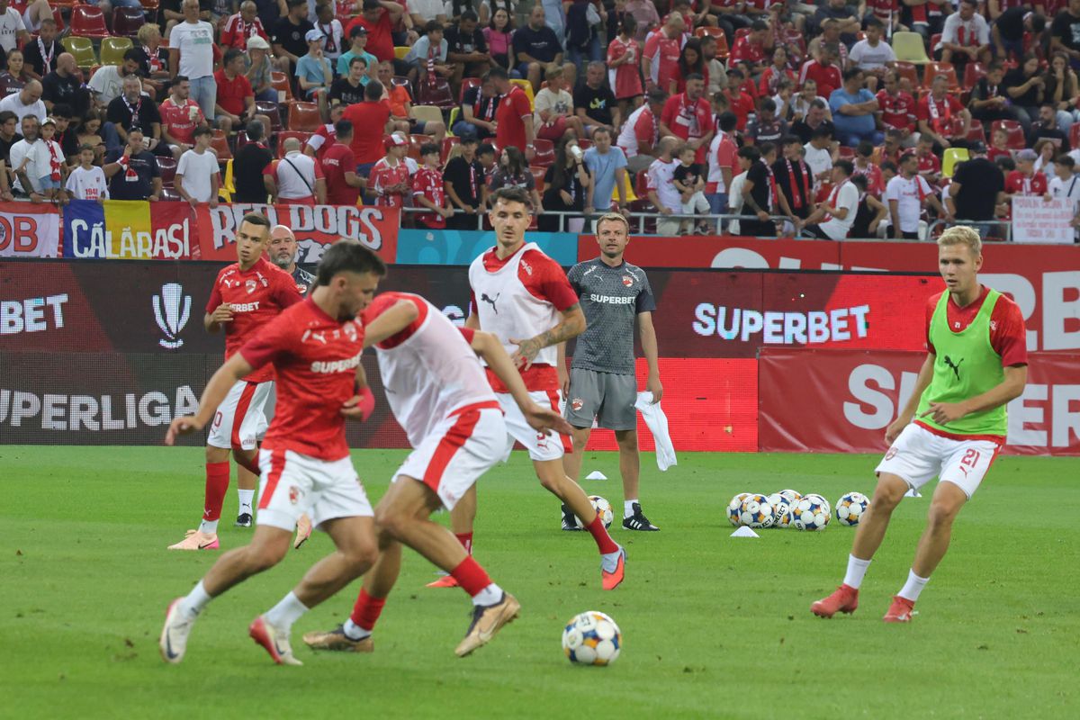 Dinamo - Hermannstadt, imagini de la încălzire