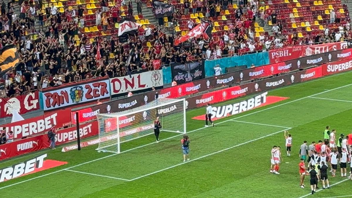 Imagini la finalul partidei Dinamo - Hermannstadt